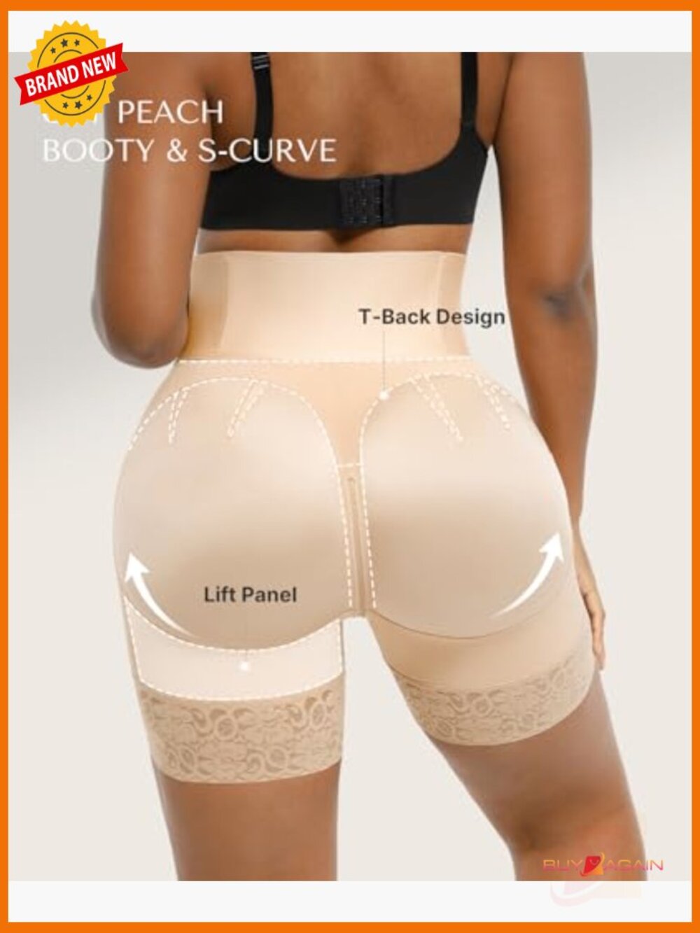 High Waisted Tummy Control Shapewear Shorts Butt Lifting Body Shaper for Women - Picture 2 of 7
